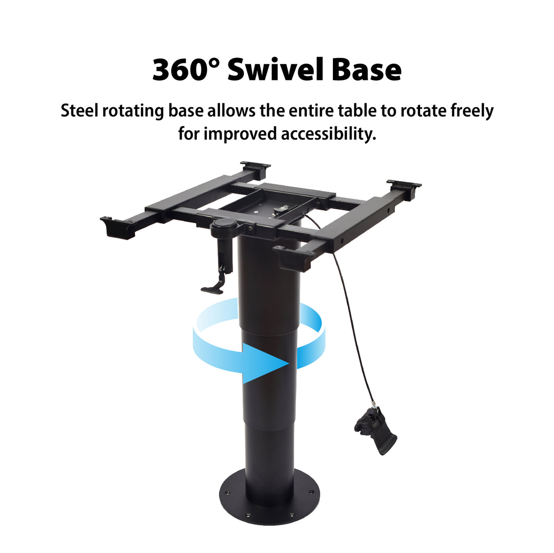Adjustable RV Table Pedestal Stand Leg 3-Section