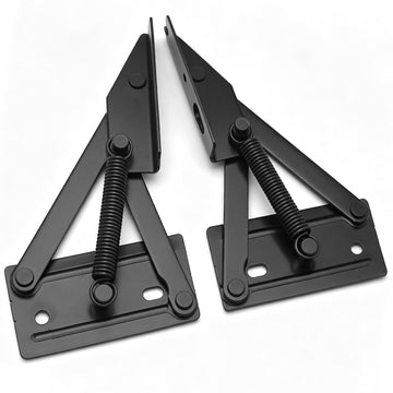 Foldable Lifting Bracket Black Heavy-Duty Spring, 1 Pair