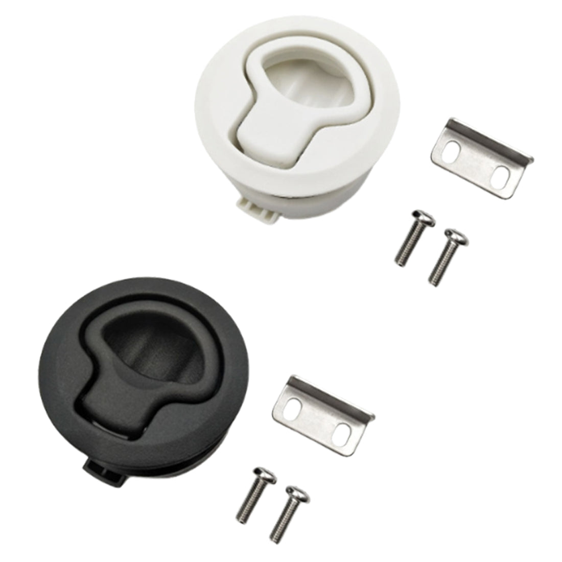RV Marine Boat Slam Latch Round Flush Pull Hatch Lock