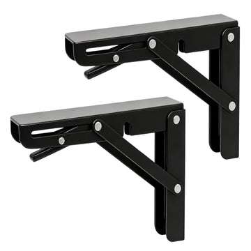 8" Folding Shelf Bracket Stainless Steel Load 300lbs Wall Mounted, 2 Pack