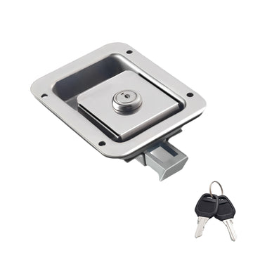 Stainless Steel Truck Trailer Tool Box Paddle Lock, Flush Mount Handle Latch